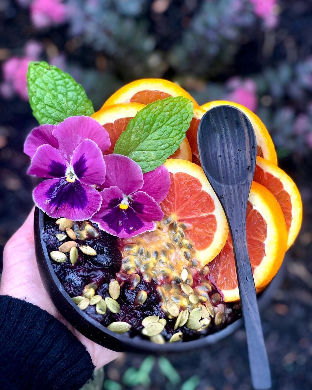 Gluten Free Spiced Oatmeal Bowl with Toppings