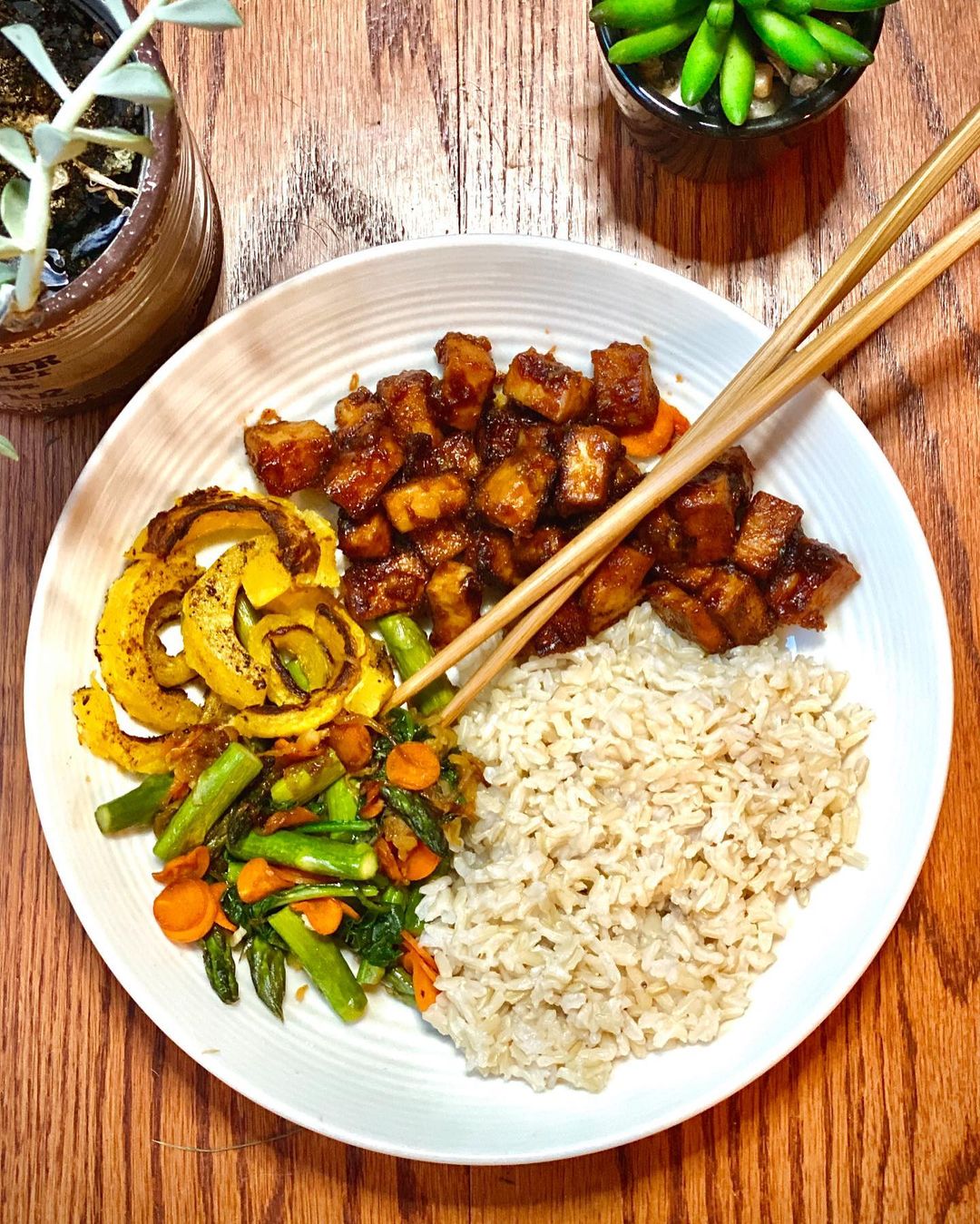 Sticky Tofu with Maple Soy Glaze