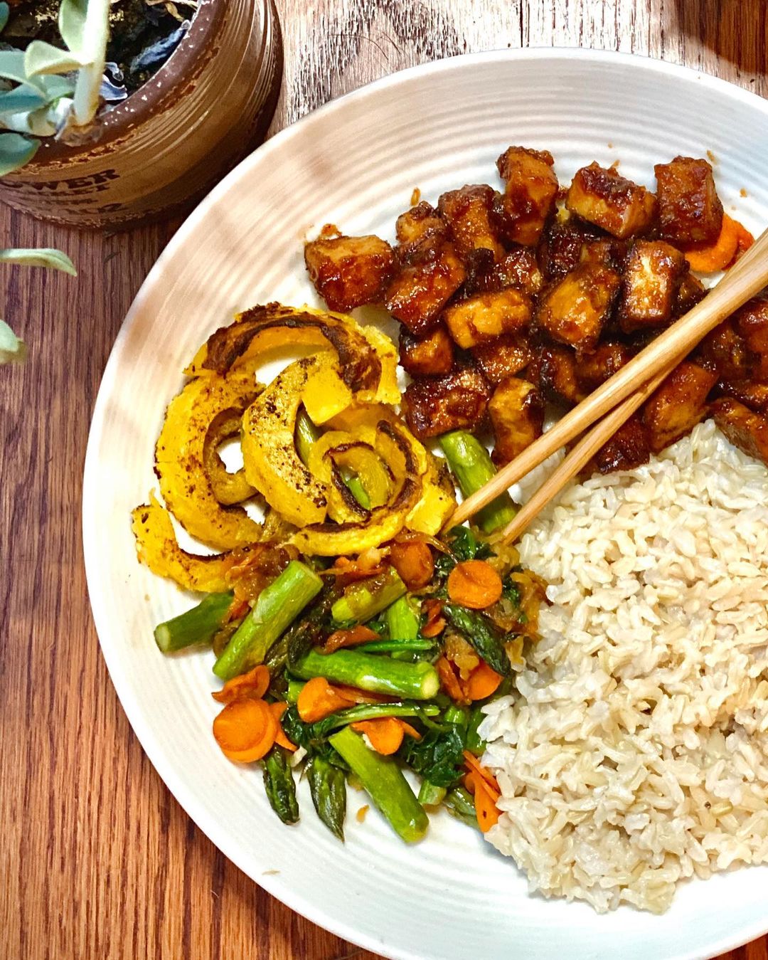 Sticky Tofu with Maple Soy Glaze