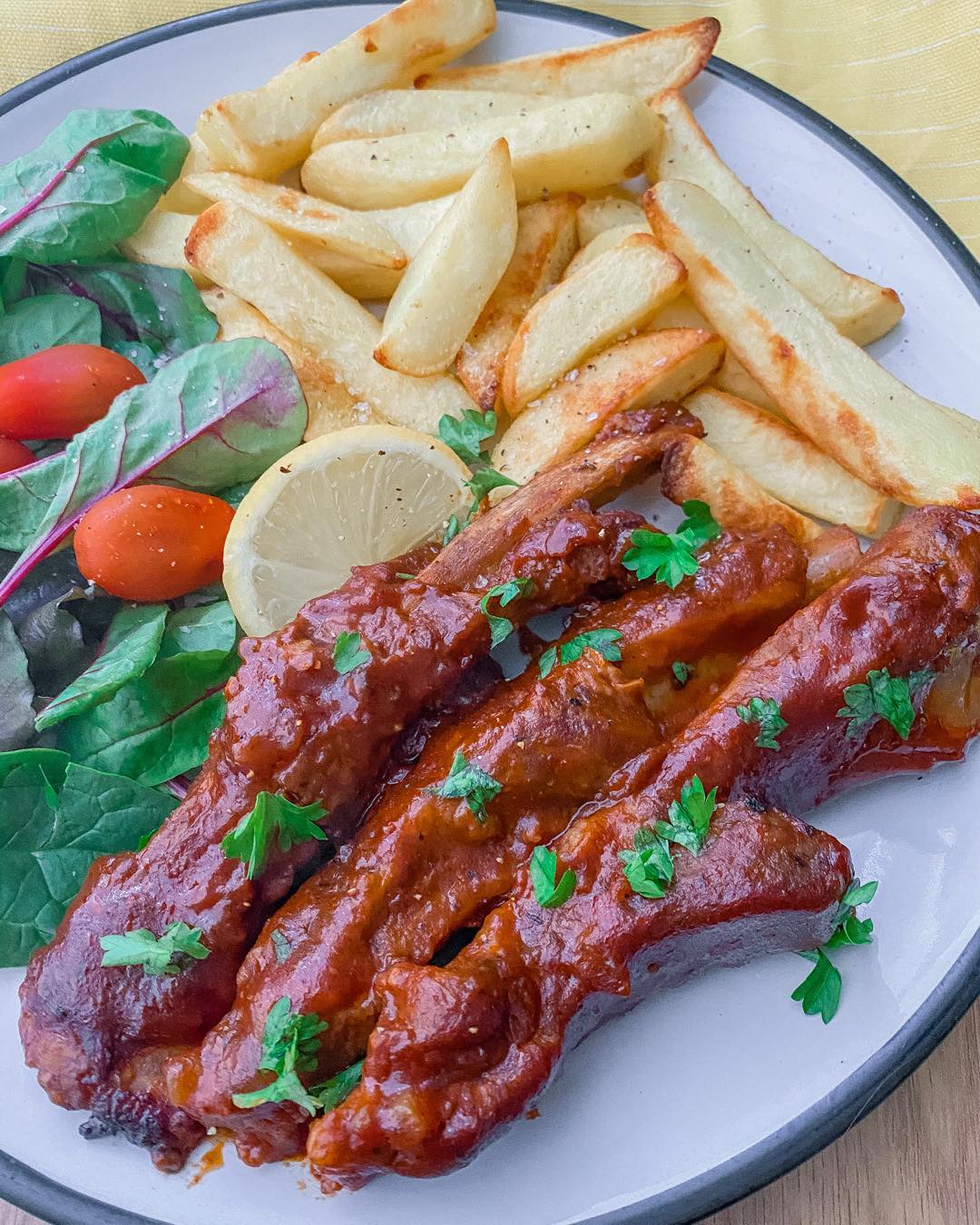 Slow Cooked Pork Ribs with Homemade BBQ Sauce
