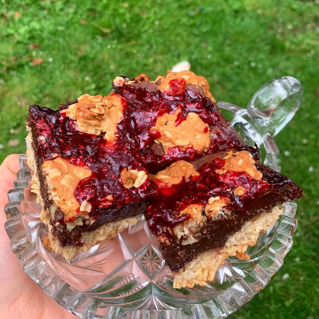 Vegan Peanut Butter and Jelly Oat Bars