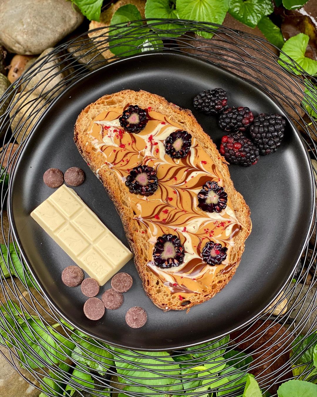 Sweet Vegan Chocolate Berry Toast