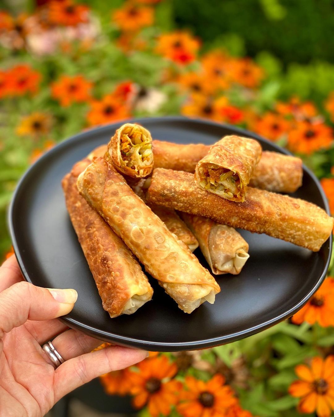 Vegan Spring Rolls with Veggie Filling