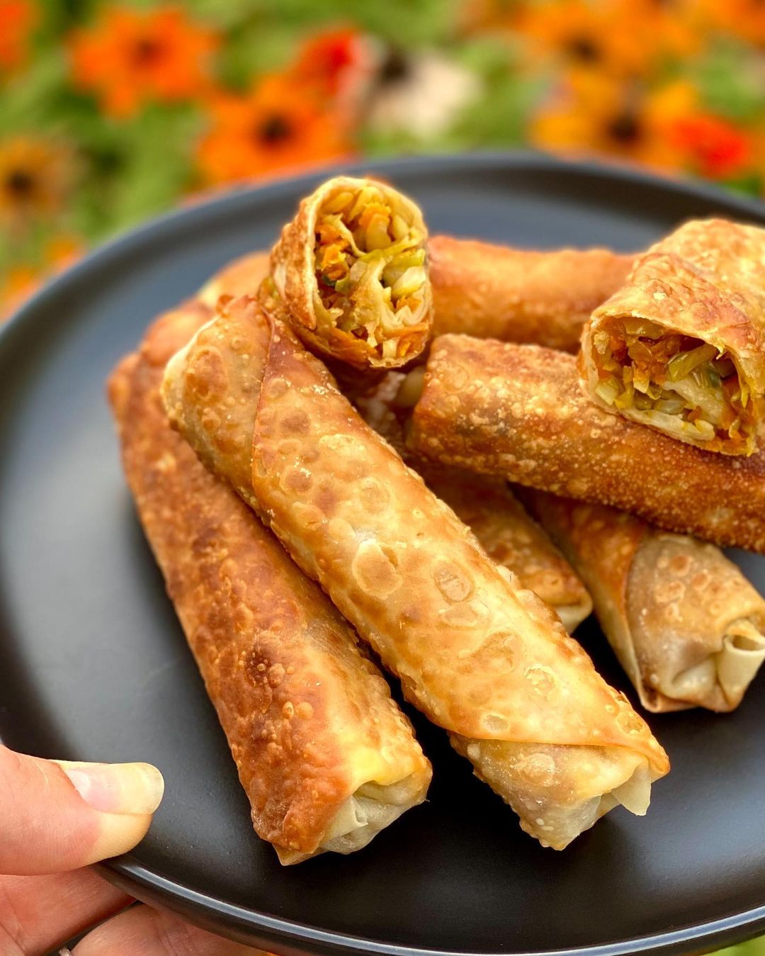 Vegan Spring Rolls with Veggie Filling