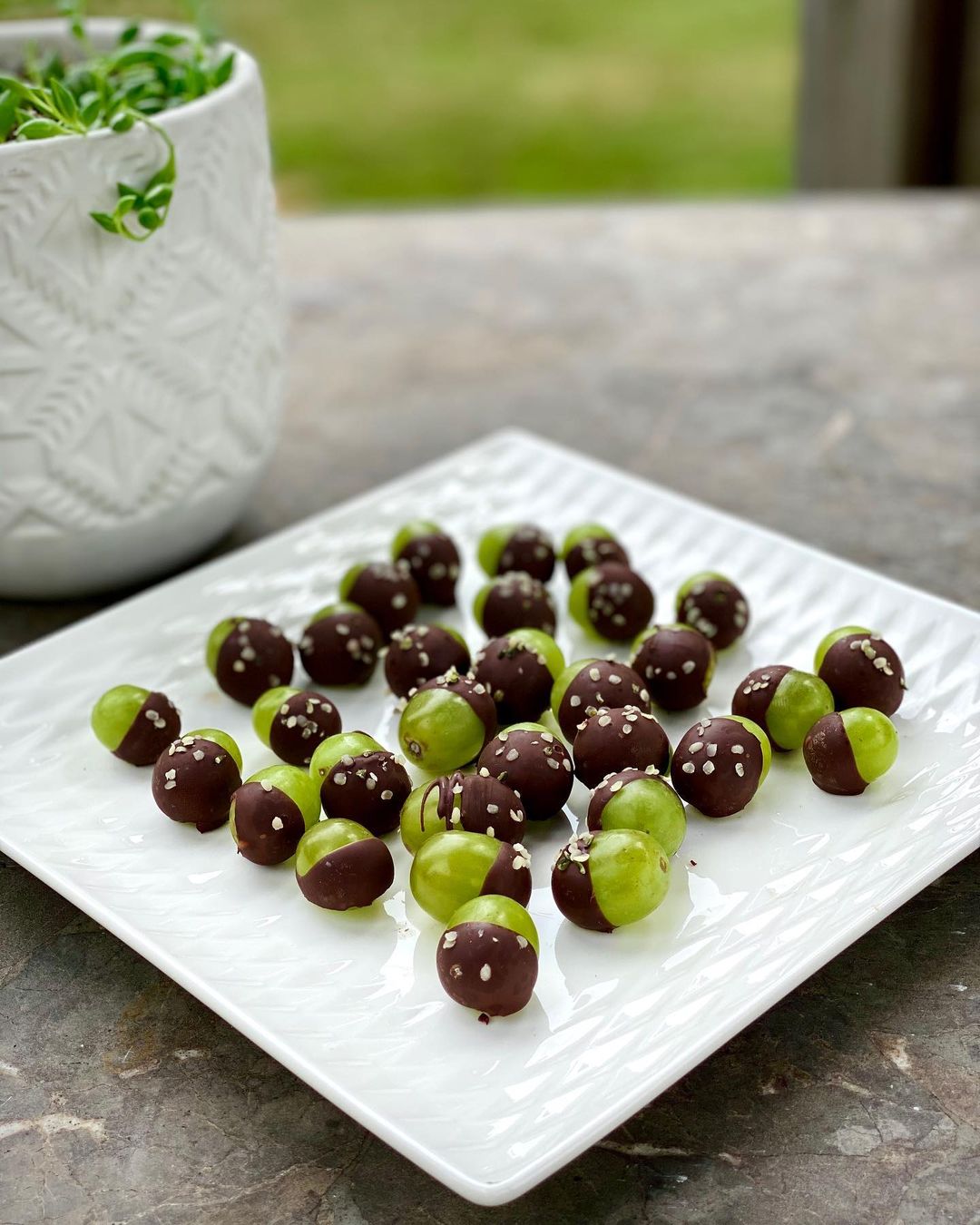 Freshly Dipped Chocolate Covered Cotton Candy Grapes