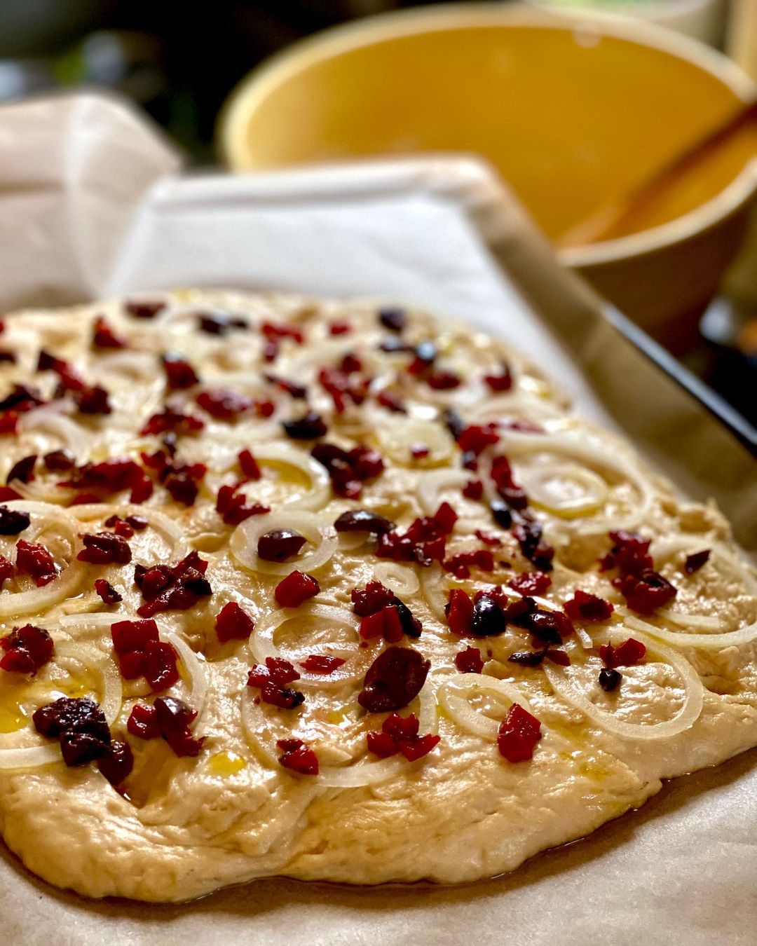 Homemade Focaccia Bread with Creative Toppings