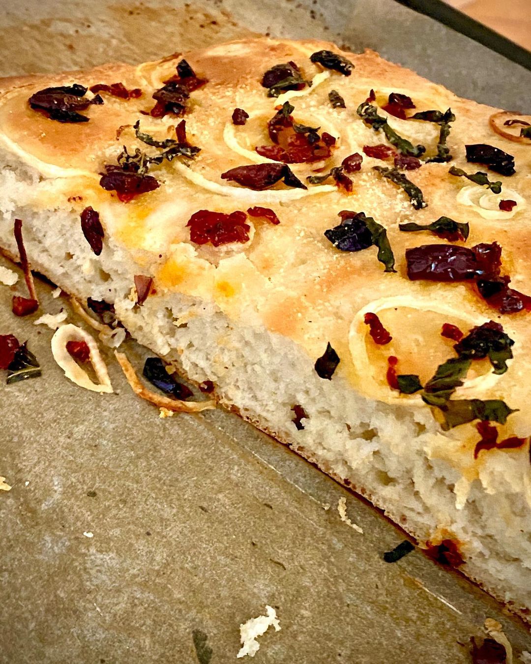 Homemade Focaccia Bread with Creative Toppings