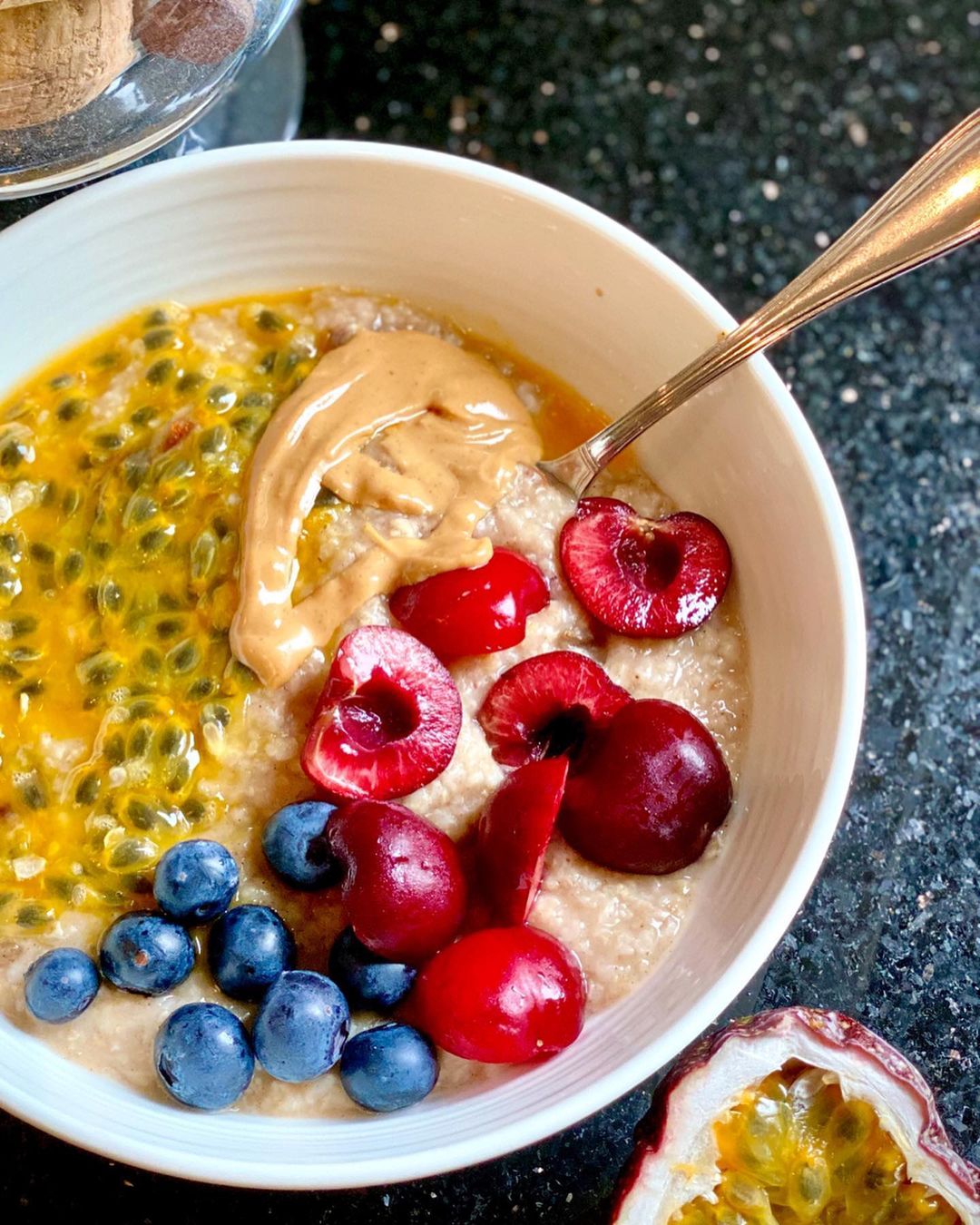 Delicious Cozy Porridge with Fruit Toppings