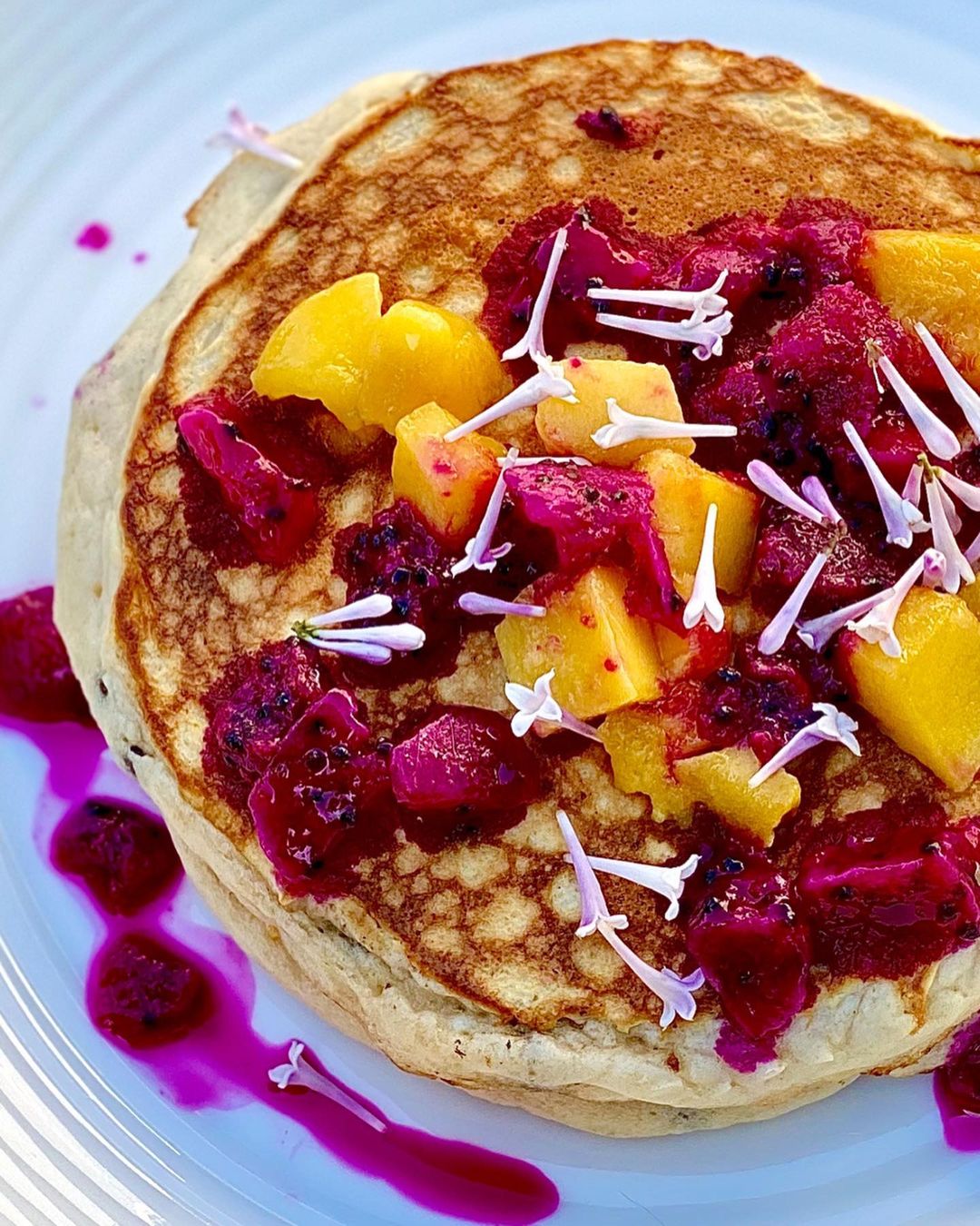 Fluffy Dairy-Free Pancakes with Chocolate Chips