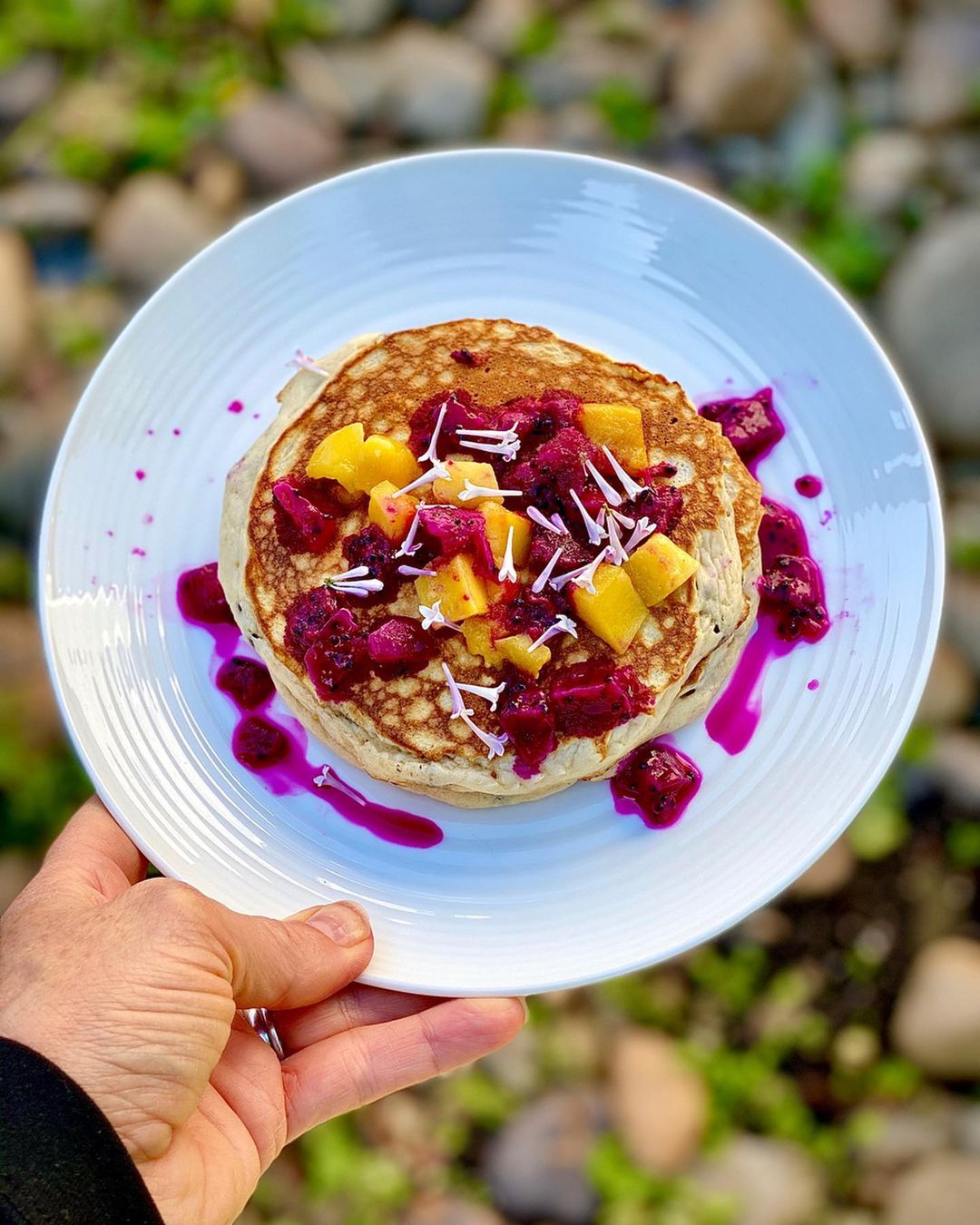 Fluffy Dairy-Free Pancakes with Chocolate Chips