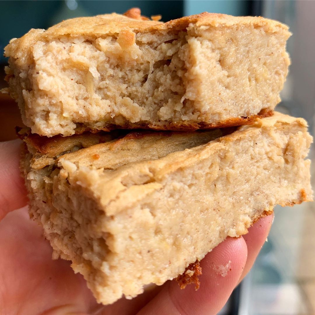 High Protein Tahini Banana Bars