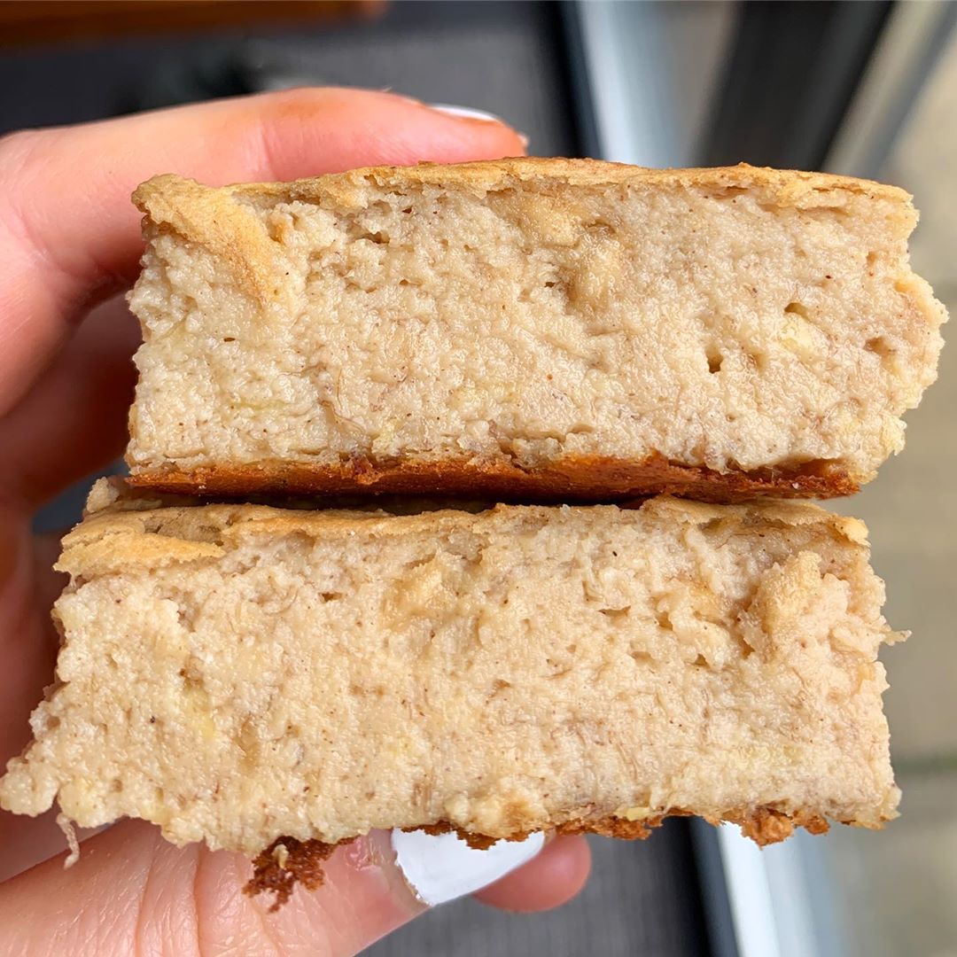 High Protein Tahini Banana Bars