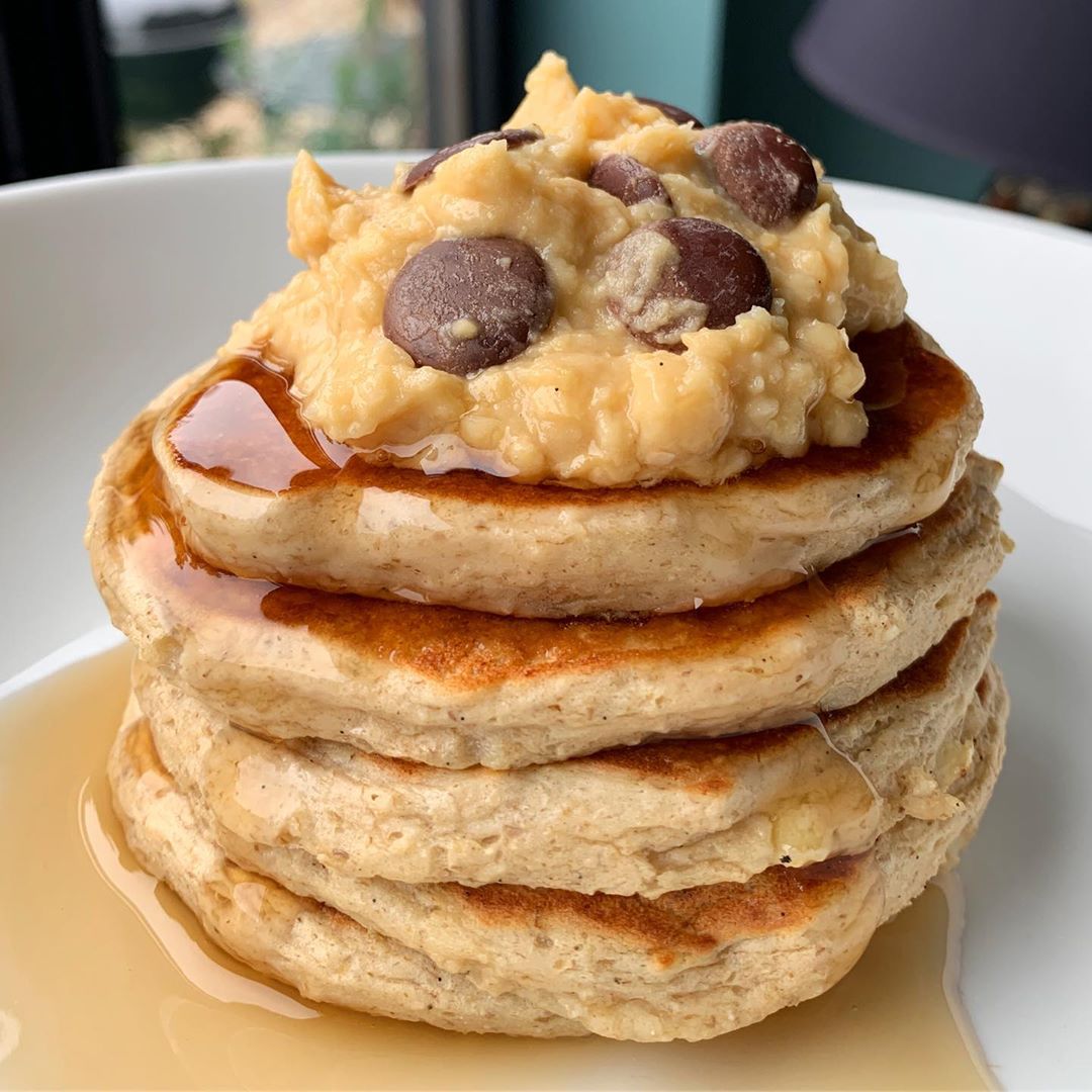 Vegan Cookie Dough Pancakes