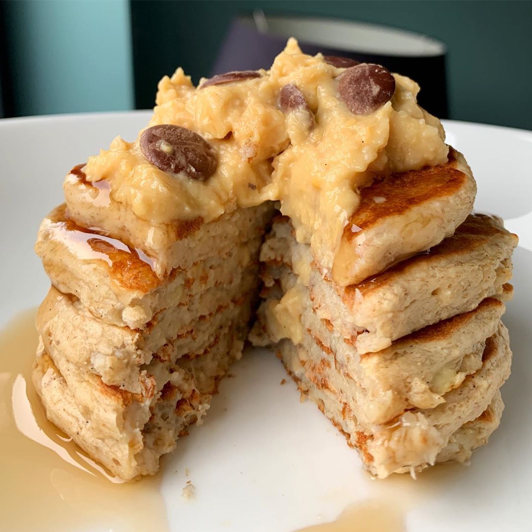 Vegan Cookie Dough Pancakes