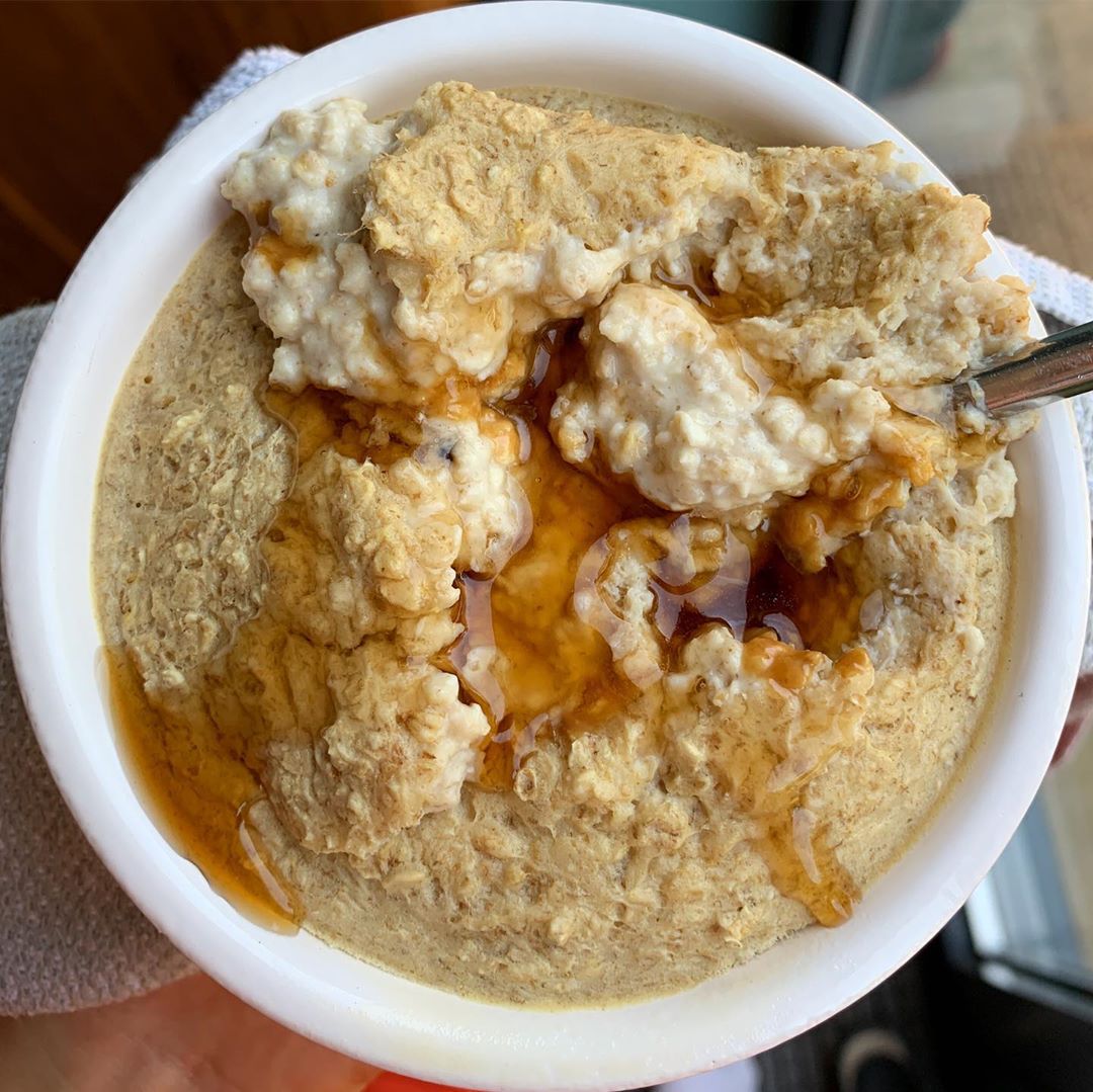 Biscoff Baked Oats with Protein and Flaxseeds