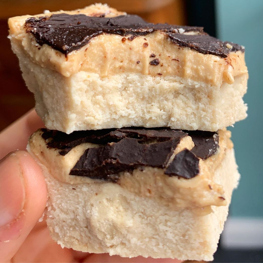 Vegan High Protein Peanut Butter Millionaires Shortbread
