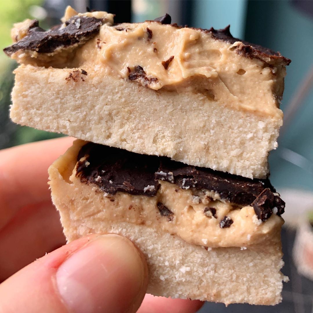 Vegan High Protein Peanut Butter Millionaires Shortbread