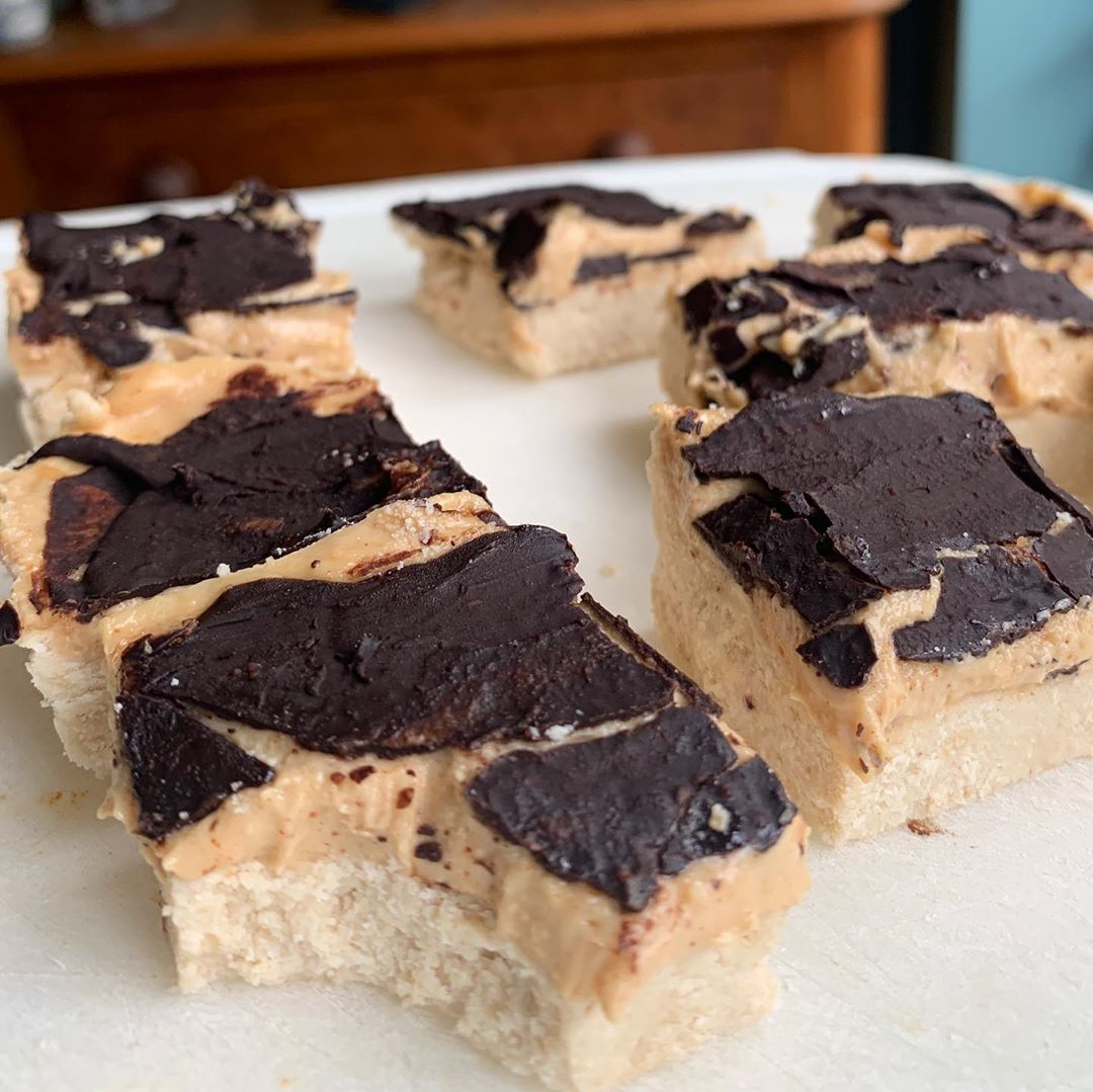 Vegan High Protein Peanut Butter Millionaires Shortbread