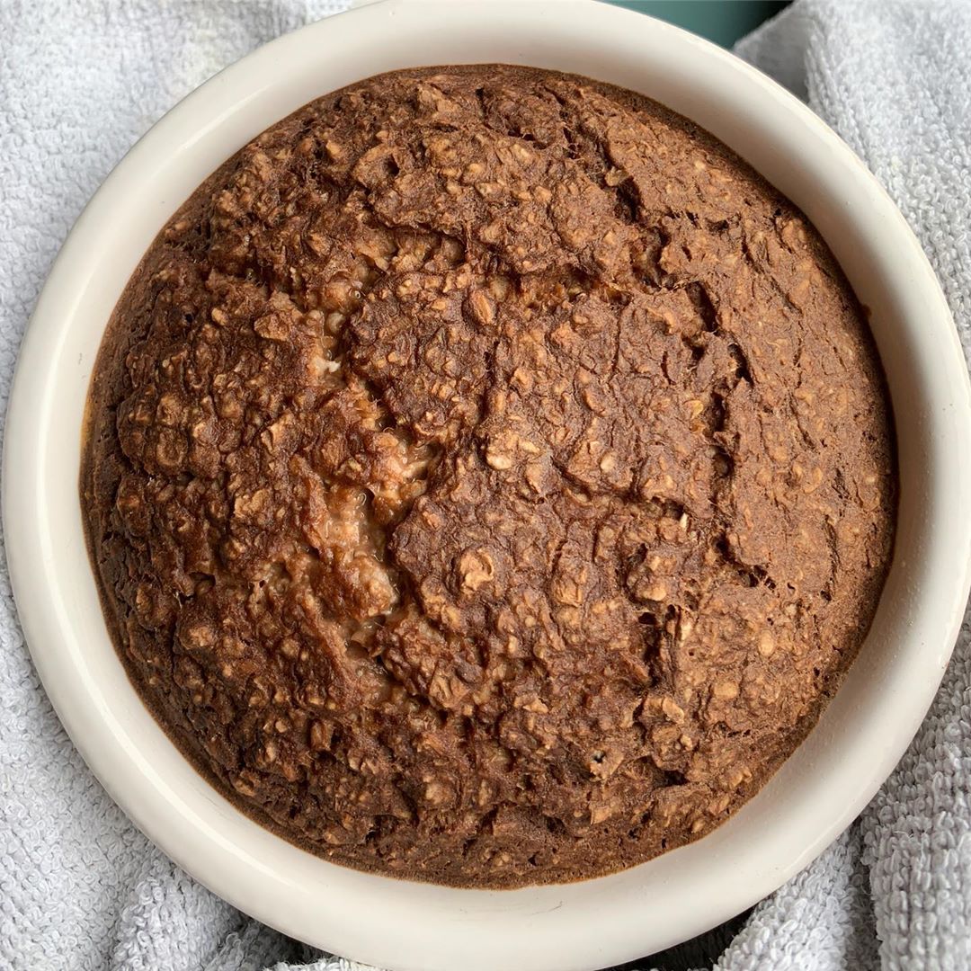 Chocolate Peanut Butter Baked Oats