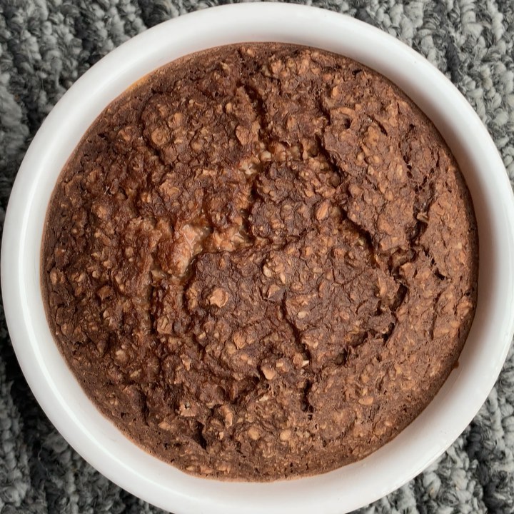 Chocolate Peanut Butter Baked Oats