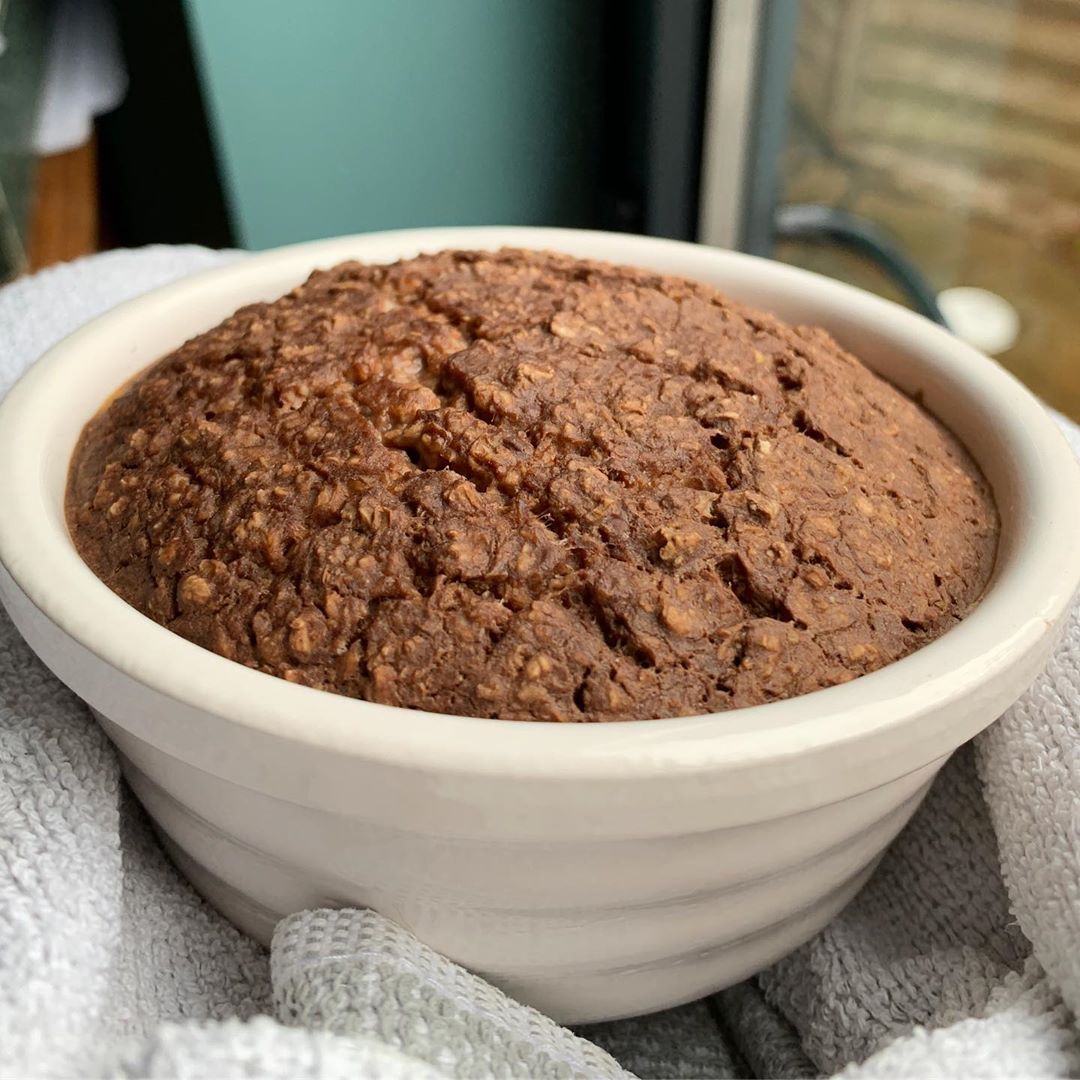Chocolate Peanut Butter Baked Oats