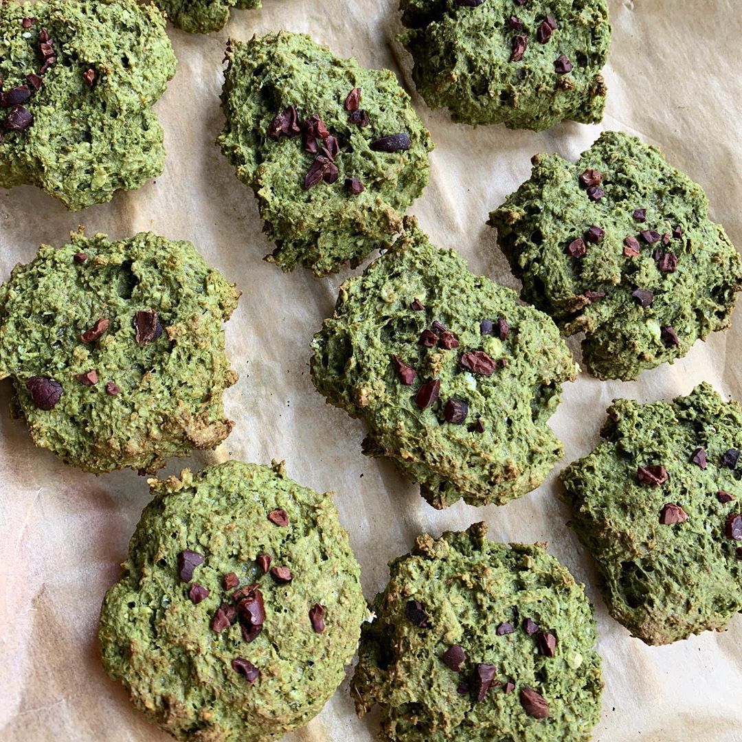 Homemade Vegan Matcha Protein Cookies