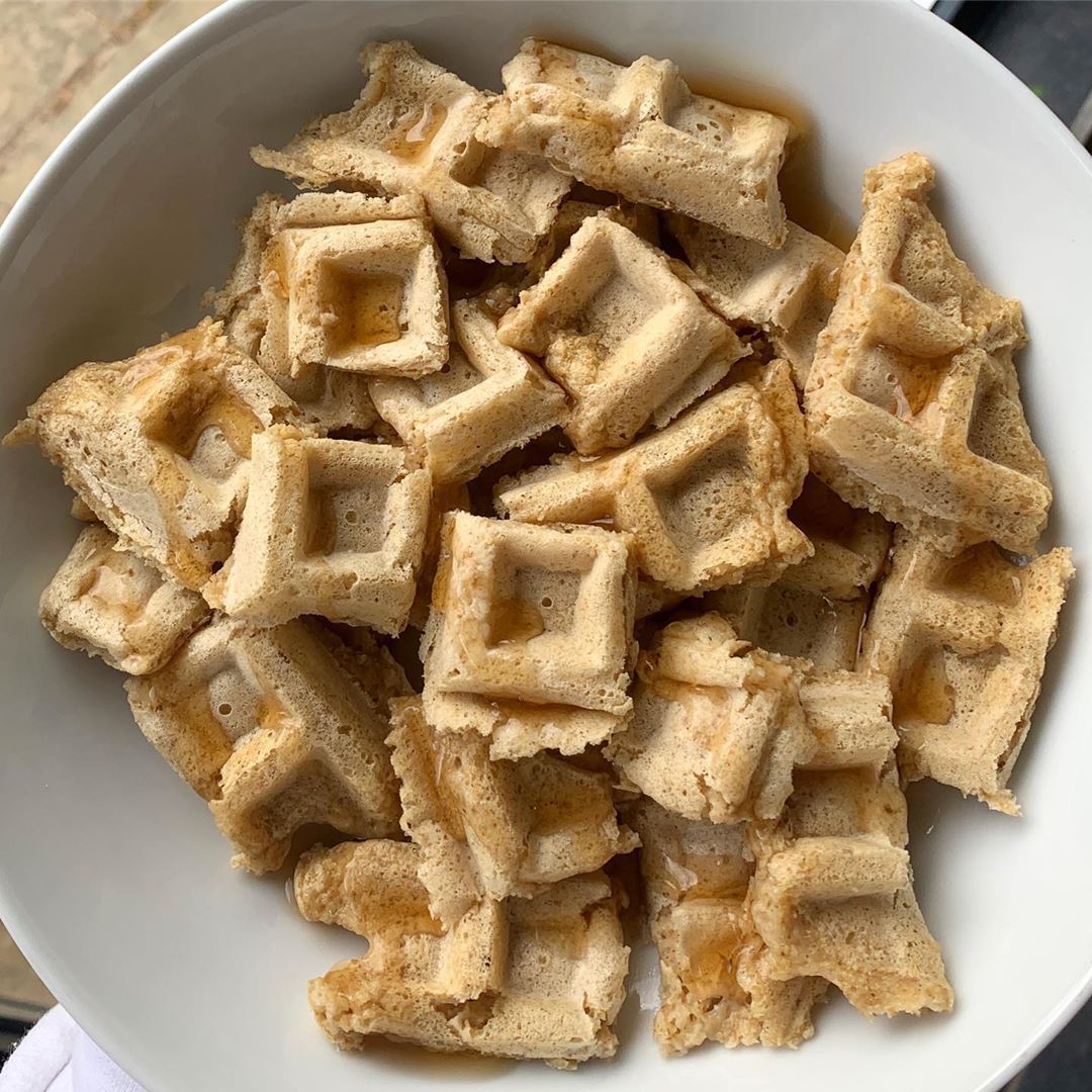 Homemade Vegan Waffle Cereal