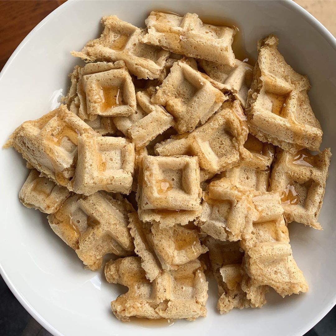 Homemade Vegan Waffle Cereal