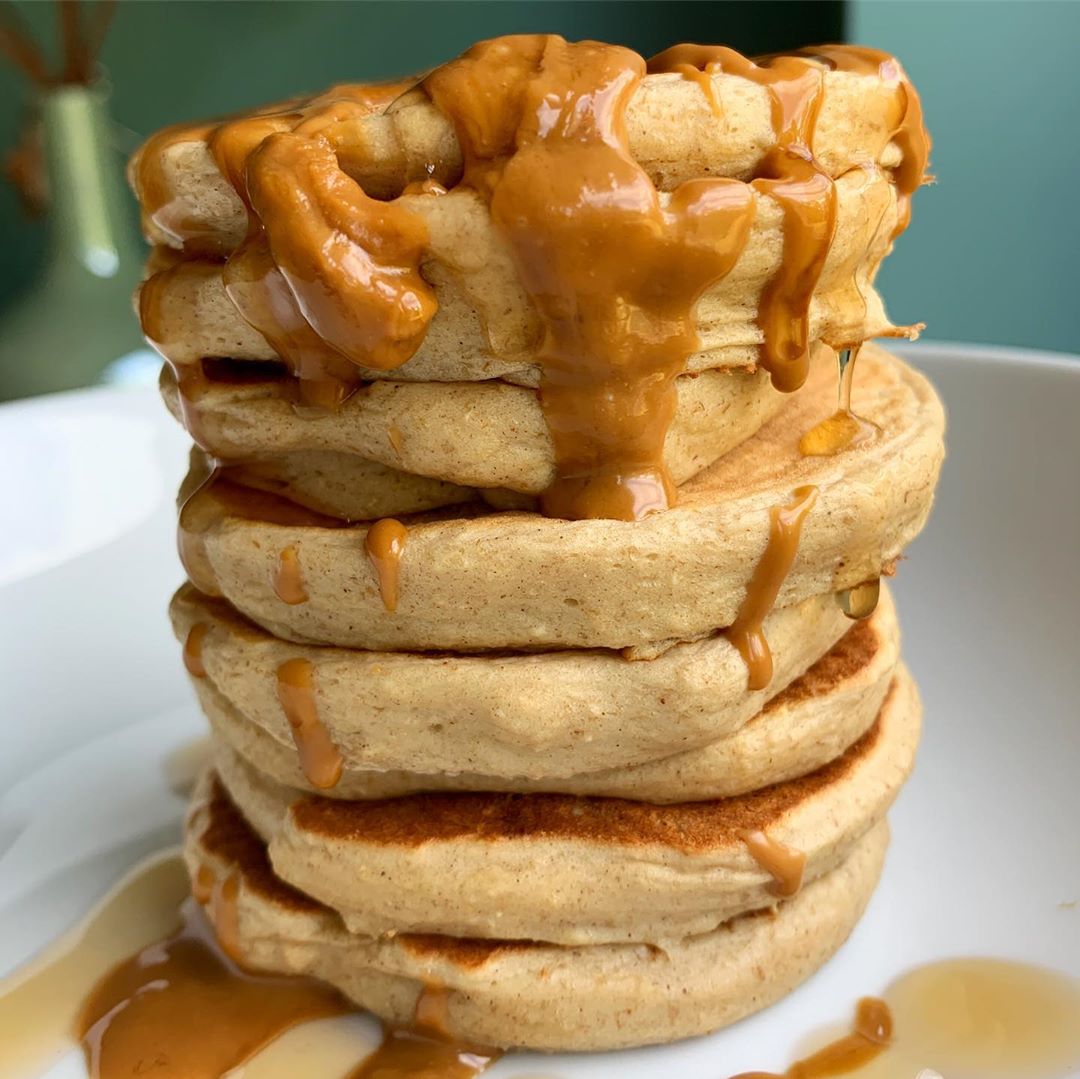 Fluffy Vegan Biscoff Pancakes