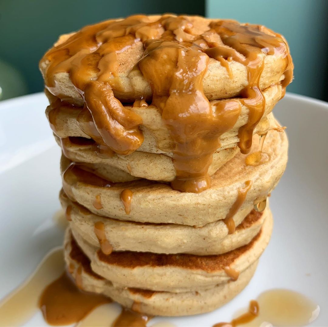 Fluffy Vegan Biscoff Pancakes