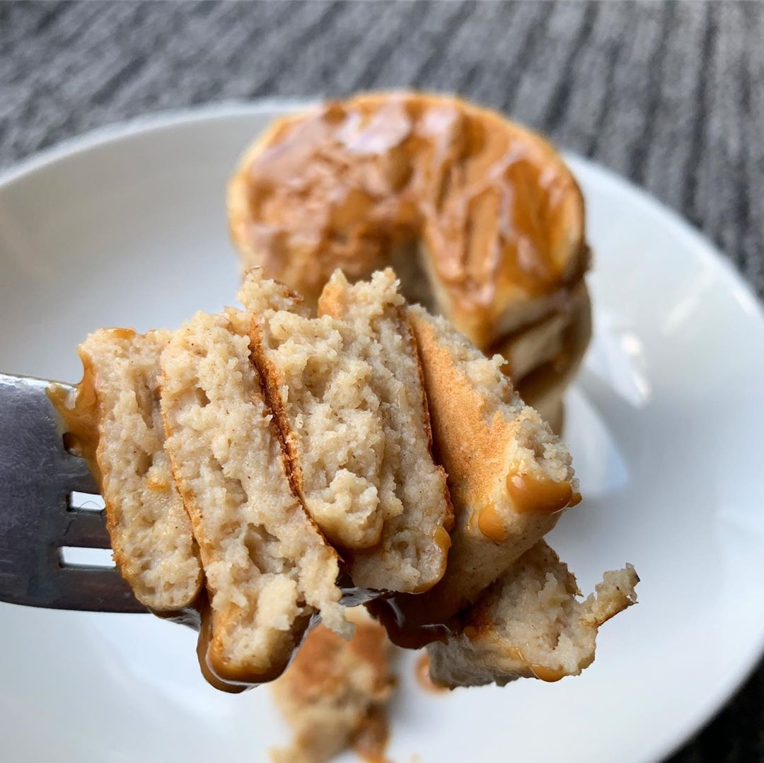 Fluffy Vegan Biscoff Pancakes