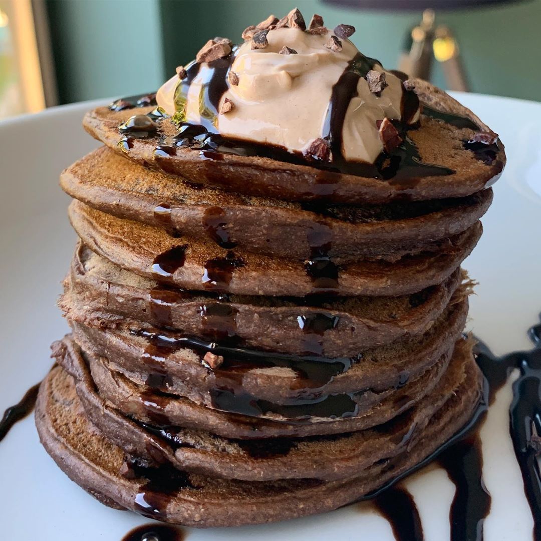 Double Chocolate Cake Pancakes