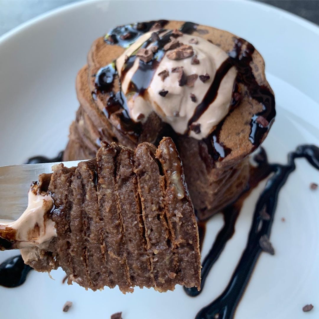 Double Chocolate Cake Pancakes