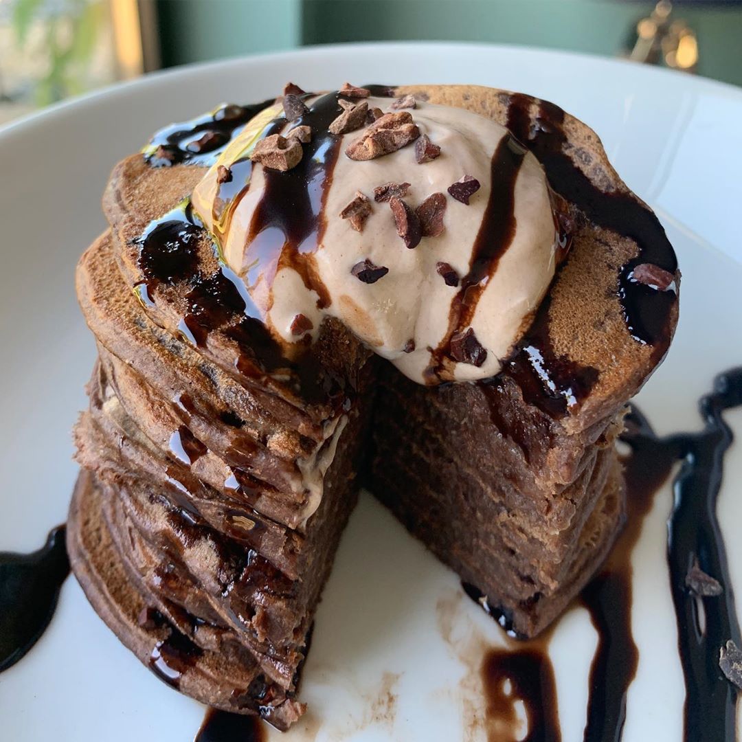 Double Chocolate Cake Pancakes