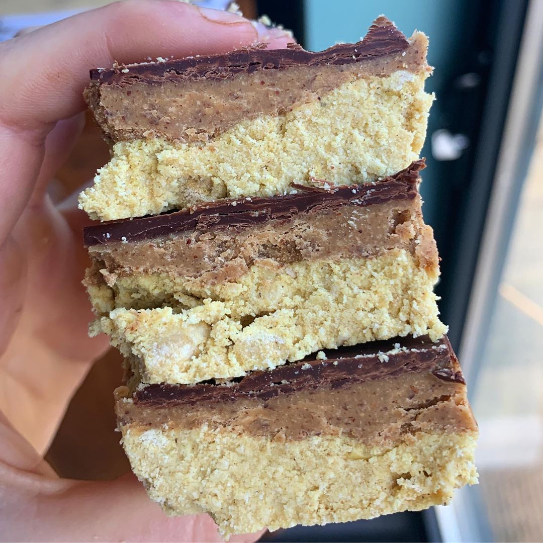 High Protein Millionaires Shortbread Bars