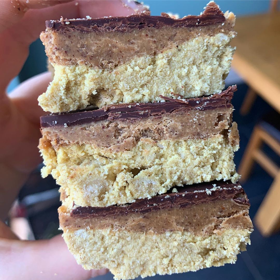 High Protein Millionaires Shortbread Bars
