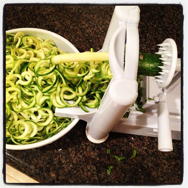 Raw Zucchini Noodle Pasta