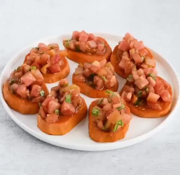 Bruschetta Sweet Potato Toasts