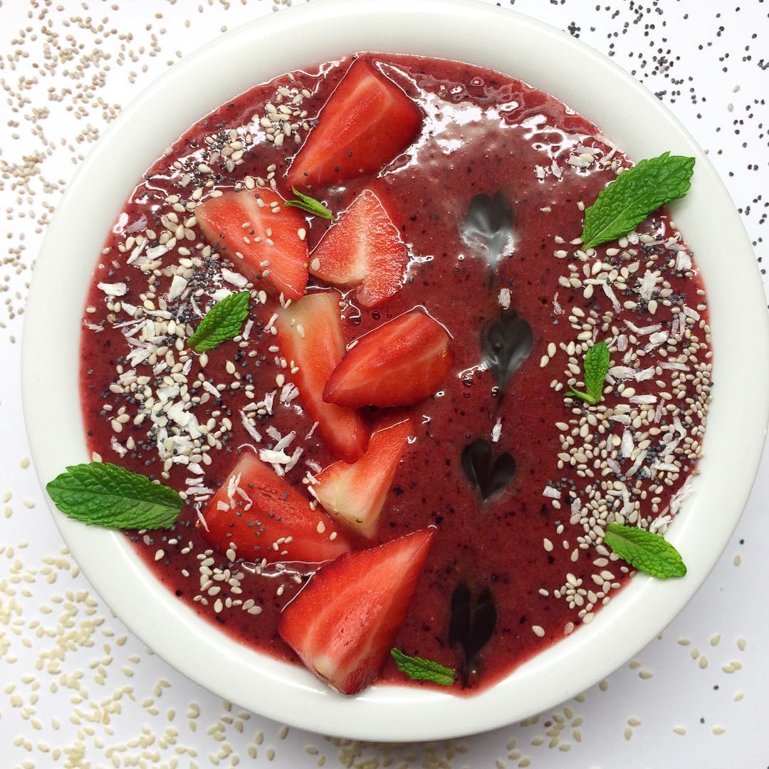 Colorful Fruit Smoothie Bowl