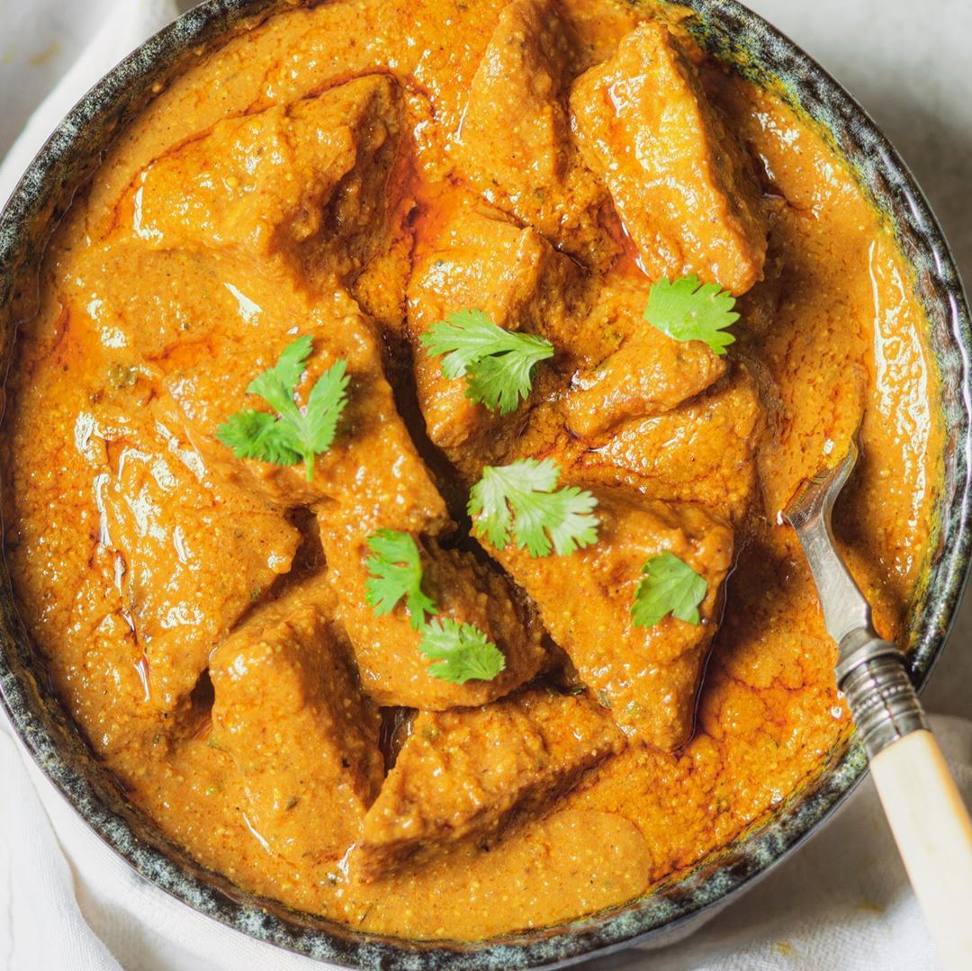 Indulgent Shahi Tofu Curry with Naan
