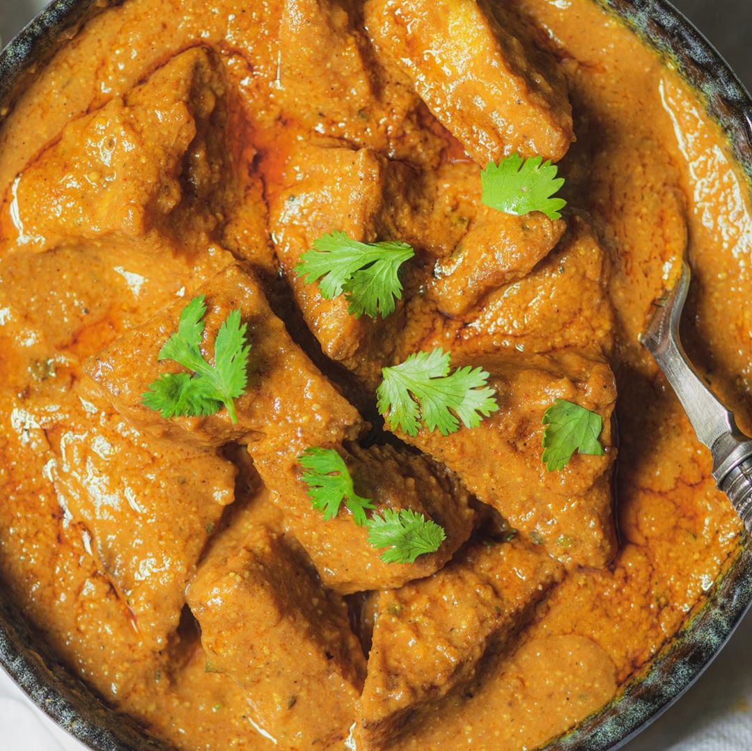 Indulgent Shahi Tofu Curry with Naan