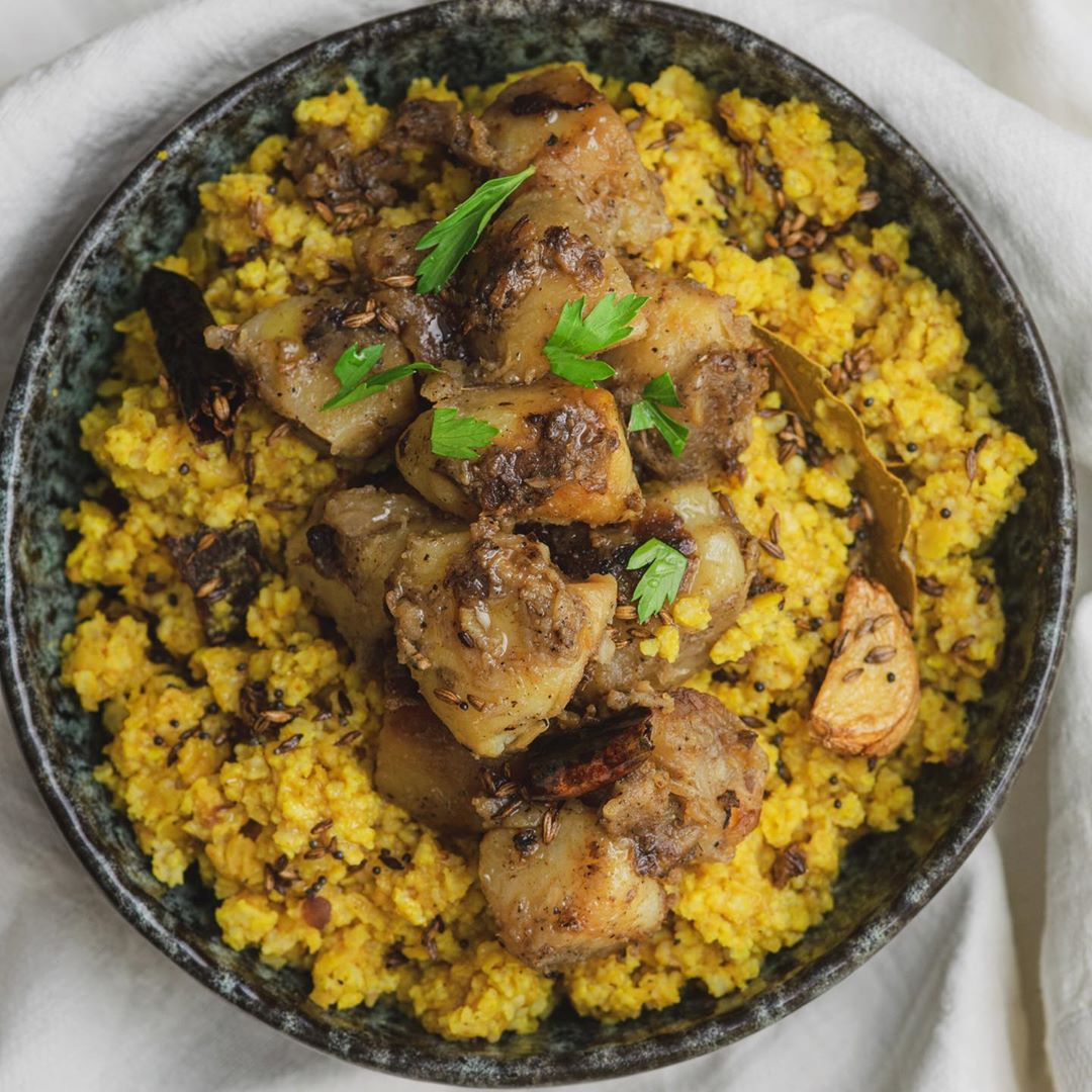 Pepper Potatoes with Millet Khichari