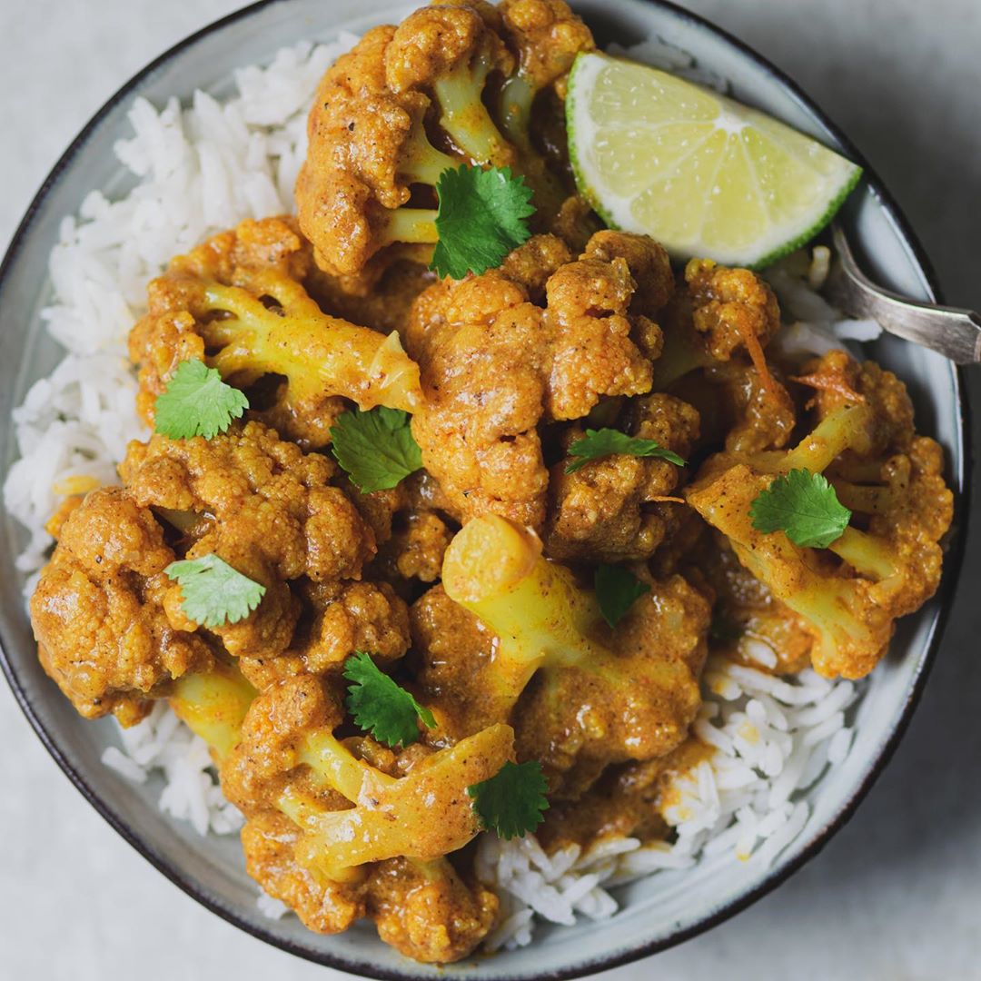 Vegan Cauliflower Makhani Indian Dish