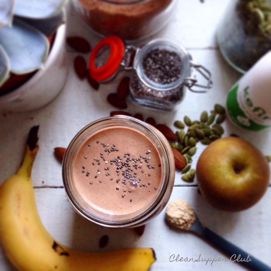Cacao Fueled Smoothie with Banana and Kefir