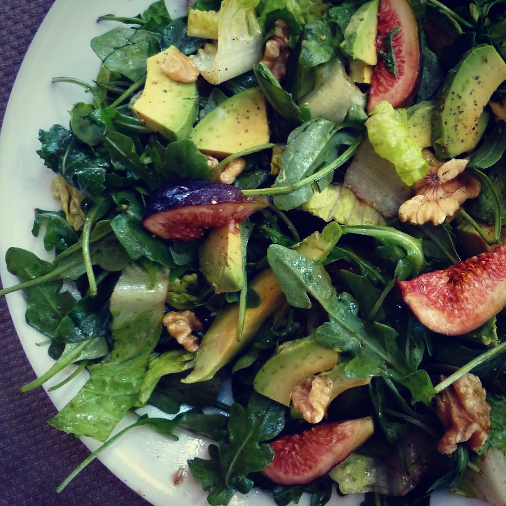 Fiber Rich Salad with Figs and Avocado