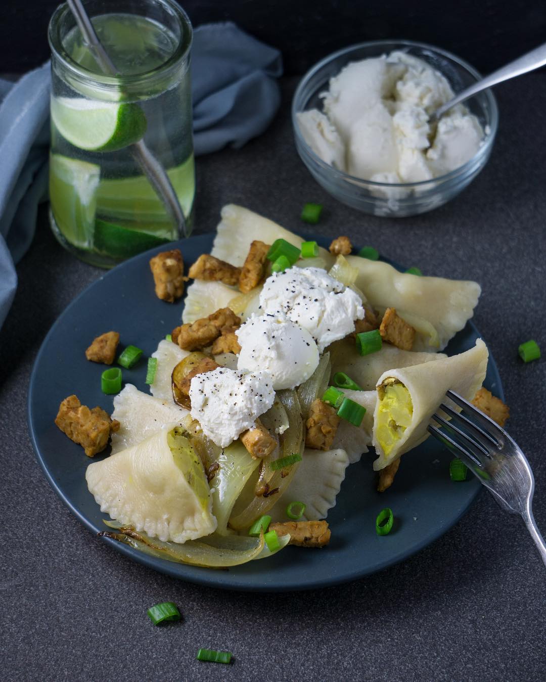 Vegan Pierogies with Potato and Cheese Filling