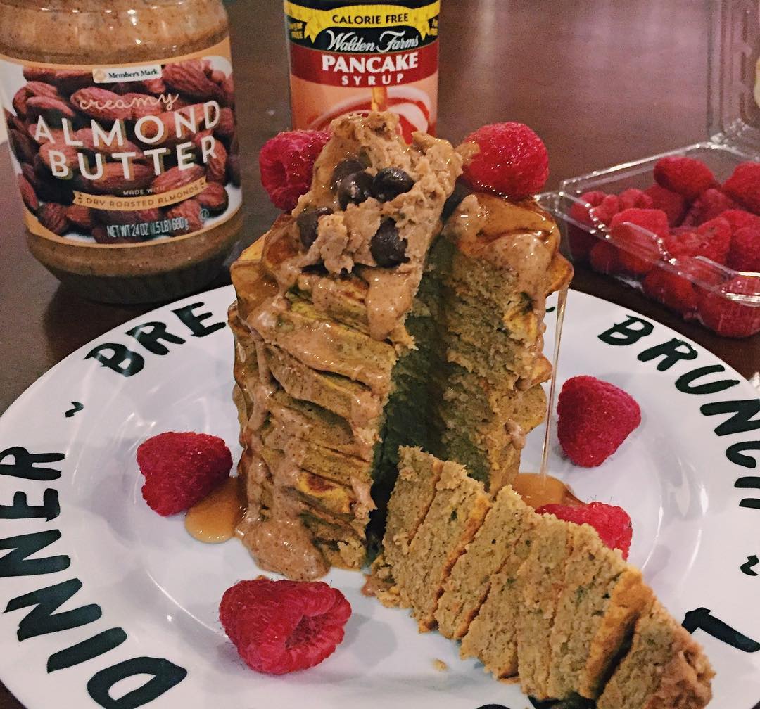 Protein Pumpkin Chocolate Banana Nut Pancakes