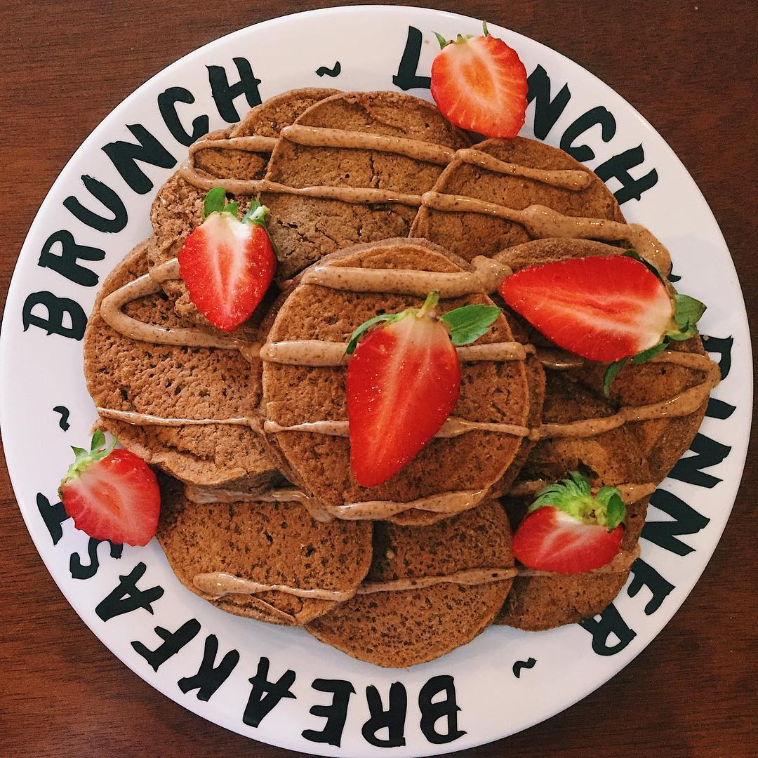 Chocolate Pumpkin Cauliflower Pancakes