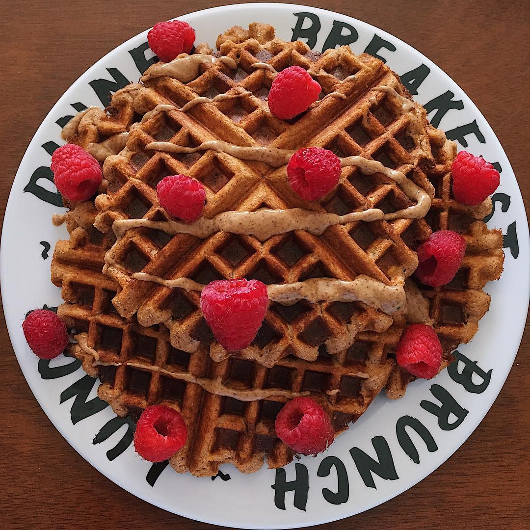 Chocolate Sweet Potato Waffles
