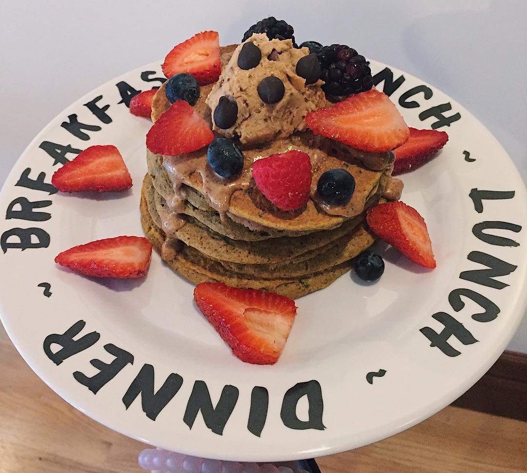 Vegan Zucchini Pancakes with Protein Powder